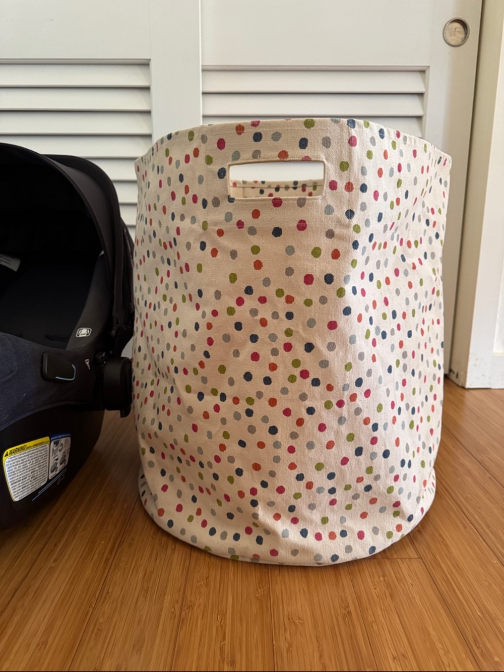 XL Pehr fabric basket with handles